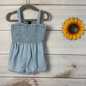 baby gap‎ denim smocked romper 2T